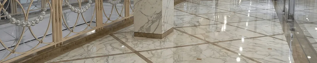 Beautiful marble floor professionally installed in Tempe, AZ